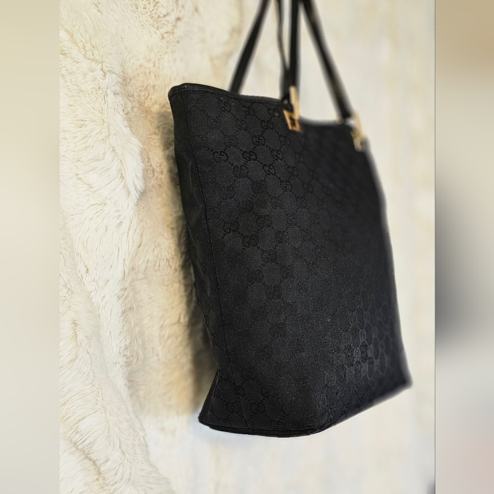 Gucci Black Tote with Gold Accents - Picture 5 of 16